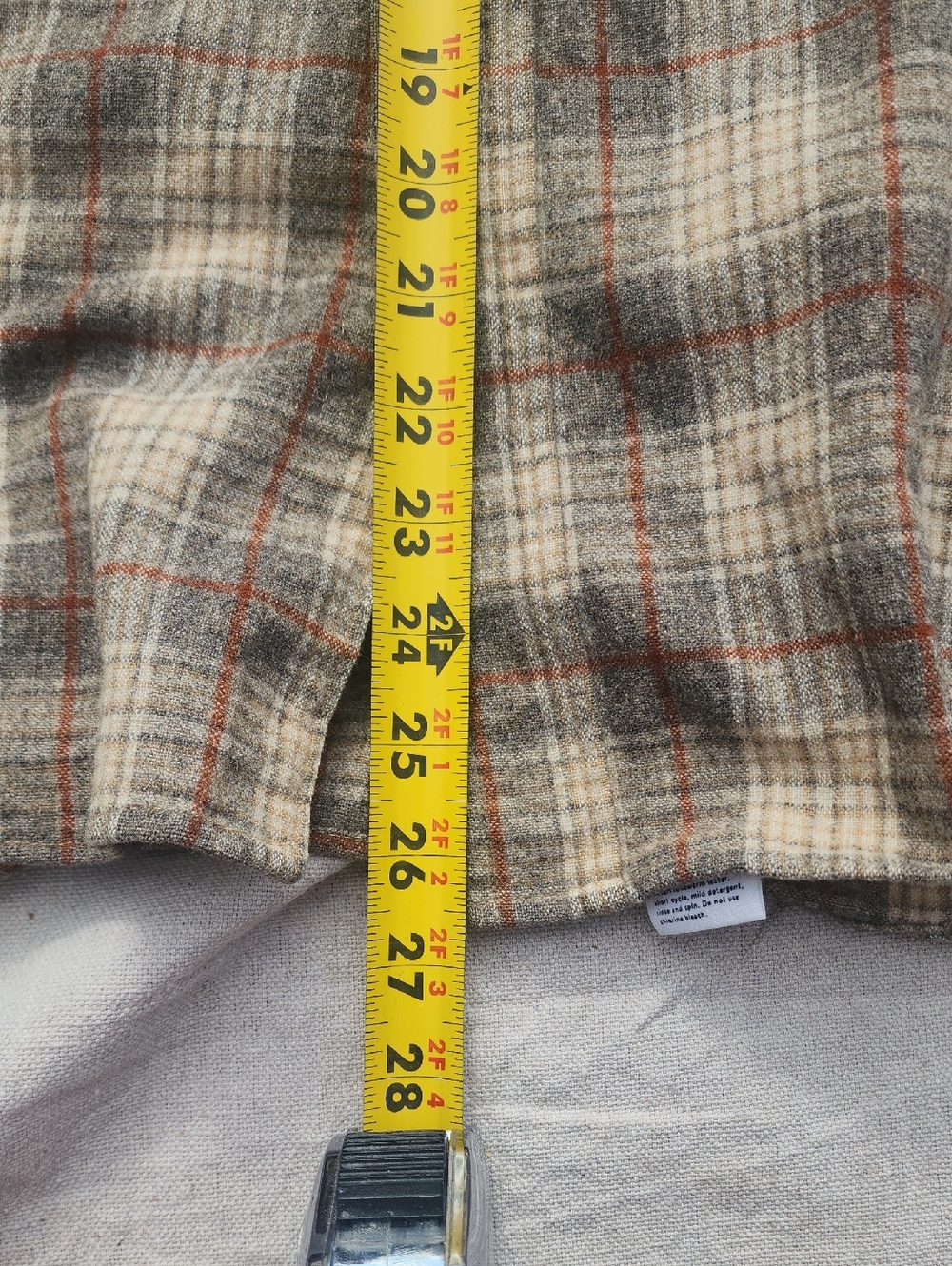 1960s Pendleton Made in USA 100% Virgin Wool Flannel - Picture 6 of 7